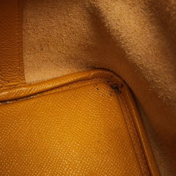 Hermes Jaune Ambre/Brique/White Epsom Leather Tressage De Cuir Picotin Bag - Picture 12 of 12